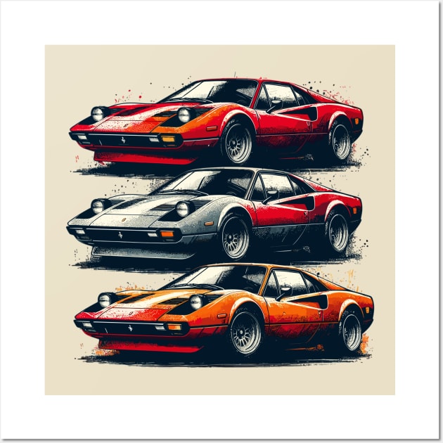 Ferrari 308 Wall Art by Vehicles-Art